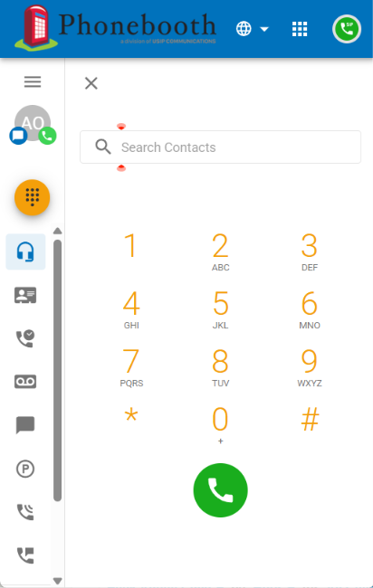 Phonebooth Soft Client dialer interface
