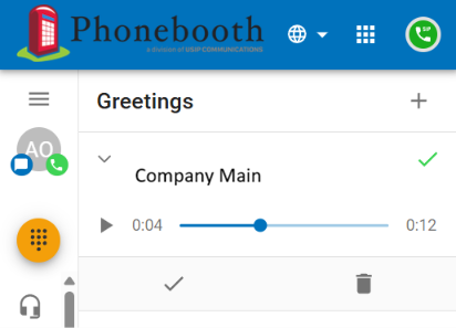 Phonebooth Greetings interface